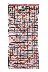 Marokkolainen Kilim matto Boucherouite 275 x 125 cm