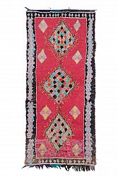 Marokkolainen Kilim matto Boucherouite 325 x 145 cm