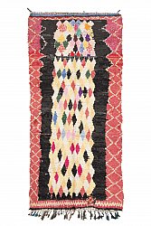 Marokkolainen Kilim matto Boucherouite 270 x 115 cm