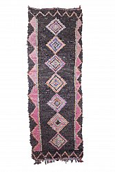 Marokkolainen Kilim matto Boucherouite 355 x 125 cm