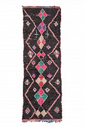 Marokkolainen Kilim matto Boucherouite 405 x 130 cm