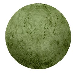Pyöreä matot - Aranga Super Soft Fur (oliivinvihreä)