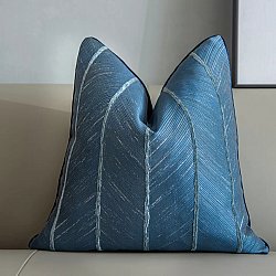 Tyynyliina - Striped Design 45 x 45 cm (sininen)