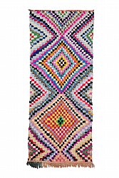 Marokkolainen Kilim matto Boucherouite 305 x 120 cm