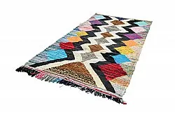 Marokkolainen Kilim matto Boucherouite 140 x 270 cm