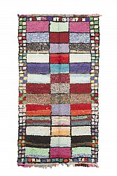 Marokkolainen Kilim matto Boucherouite 245 x 125 cm