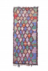 Marokkolainen Kilim matto Boucherouite 245 x 100 cm