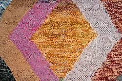 Marokkolainen Kilim matto Boucherouite 135 x 260 cm