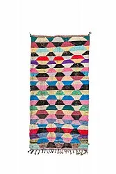 Marokkolainen Kilim matto Boucherouite 145 x 275 cm