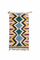 Marokkolainen Kilim matto Boucherouite 135 x 260 cm