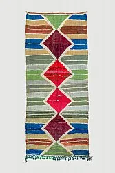 Marokkolainen Kilim matto Boucherouite 120 x 280 cm