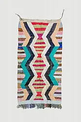 Marokkolainen Kilim matto Boucherouite 140 x 265 cm