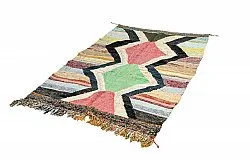 Marokkolainen Kilim matto Boucherouite 135 x 215 cm