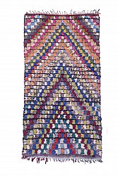 Marokkolainen Kilim matto Boucherouite 270 x 135 cm