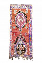 Marokkolainen Kilim matto Boucherouite 220 x 105 cm