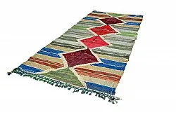 Marokkolainen Kilim matto Boucherouite 120 x 280 cm