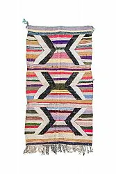 Marokkolainen Kilim matto Boucherouite 125 x 230 cm
