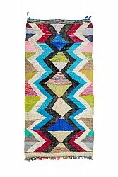 Marokkolainen Kilim matto Boucherouite 125 x 250 cm
