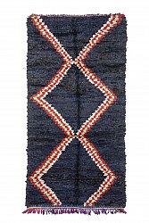 Marokkolainen Kilim matto Boucherouite 265 x 135 cm