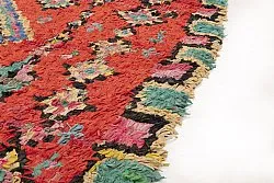 Marokkolainen Kilim matto Boucherouite 245 x 140 cm
