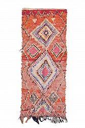 Marokkolainen Kilim matto Boucherouite 245 x 105 cm