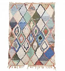 Marokkolainen Kilim matto Boucherouite 230 x 130 cm