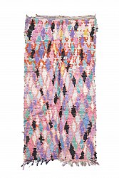 Marokkolainen Kilim matto Boucherouite 220 x 105 cm