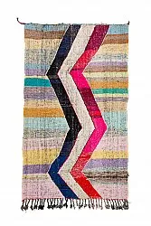 Marokkolainen Kilim matto Boucherouite 125 x 220 cm