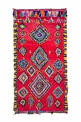 Marokkolainen Kilim matto Boucherouite 290 x 140 cm