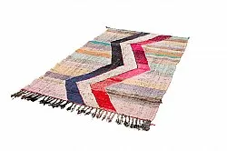 Marokkolainen Kilim matto Boucherouite 125 x 220 cm