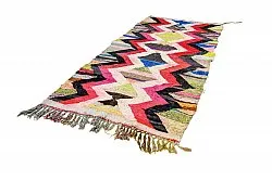 Marokkolainen Kilim matto Boucherouite 135 x 305 cm