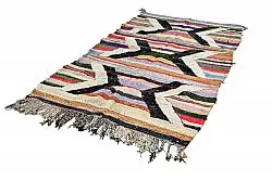 Marokkolainen Kilim matto Boucherouite 125 x 230 cm