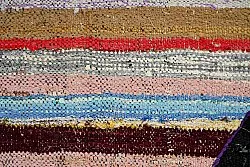 Marokkolainen Kilim matto Boucherouite 125 x 230 cm