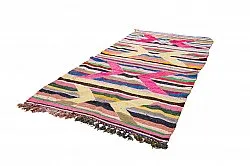 Marokkolainen Kilim matto Boucherouite 135 x 260 cm