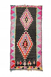 Marokkolainen Kilim matto Boucherouite 245 x 115 cm