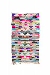 Marokkolainen Kilim matto Boucherouite 145 x 250 cm