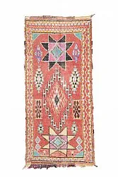 Marokkolainen Kilim matto Boucherouite 275 x 130 cm