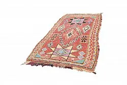 Marokkolainen Kilim matto Boucherouite 275 x 130 cm