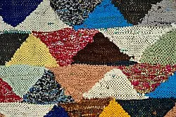 Marokkolainen Kilim matto Boucherouite 125 x 225 cm