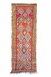 Marokkolainen Kilim matto Boucherouite 285 x 100 cm