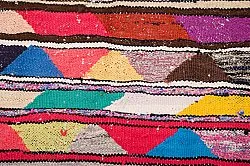 Marokkolainen Kilim matto Boucherouite 130 x 225 cm
