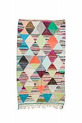 Marokkolainen Kilim matto Boucherouite 140 x 250 cm