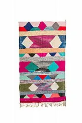 Marokkolainen Kilim matto Boucherouite 145 x 250 cm