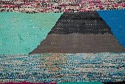 Marokkolainen Kilim matto Boucherouite 145 x 250 cm