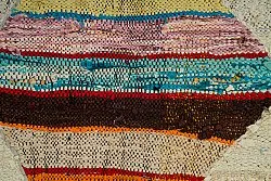 Marokkolainen Kilim matto Boucherouite 125 x 265 cm