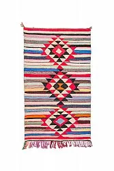 Marokkolainen Kilim matto Boucherouite 145 x 250 cm