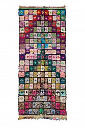 Marokkolainen Kilim matto Boucherouite 280 x 120 cm