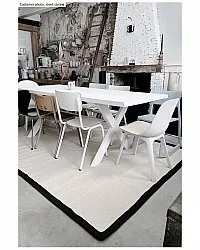 Sisal-matto - Agave (musta/offwhite)