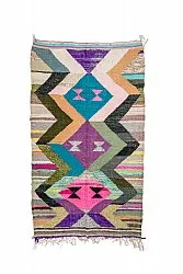 Marokkolainen Kilim matto Boucherouite 145 x 260 cm