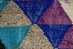 Marokkolainen Kilim matto Boucherouite 130 x 250 cm